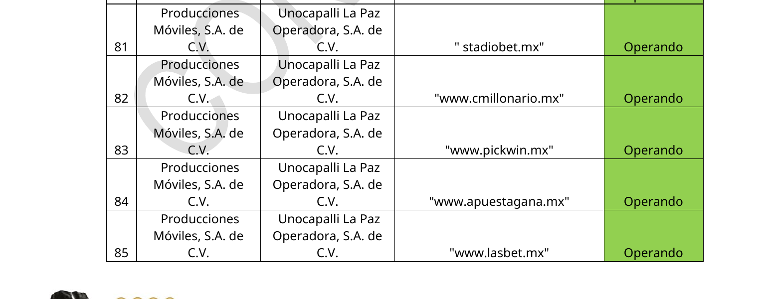 Registro oficial del dominio pickwin.mx
